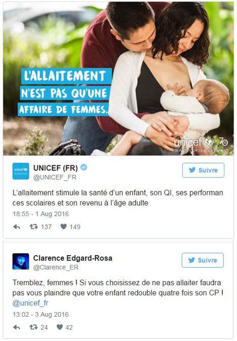 Campagne pro-allaitement de l'Unicef